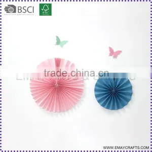 Handmade Wedding Party Tissue Paper Fan Decorations thumbnail-1