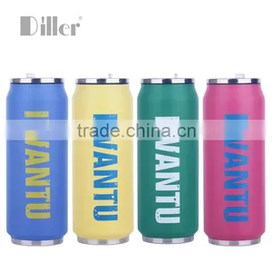 Manufacturer Selling Zip-top Can Shape Stainless Steel Vacuum Flask thumbnail-1