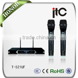 ITC T-521UF Dual-Channel Auto Frequency Pairing PLL UHF Wireless Mic thumbnail-1