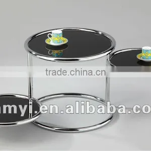 Swivel Glass End Table thumbnail-1