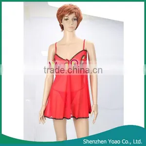 Sexy Maternity Lingerie Overskirt Red With Black Side thumbnail-1