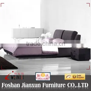 8123 Latest Double Bed Designs, Bed Room Furniture, Modern Design Fabric Double Bed thumbnail-1