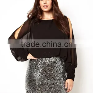 Fashion Women Short Sexy Sequin Skirts Plus Size thumbnail-1