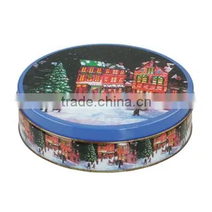 Christmas Cookie Tin Box, Round Tin Can Set for Christmas thumbnail-2