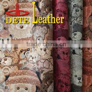 Bear Design Wholesale Faux Leather Fabric pu Transfer Film for Synthetic Leather thumbnail-1