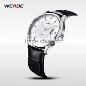 WEIDE Genuine Leather Waterproof Swis s Quartz Mens Luxury Watch thumbnail-3
