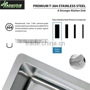 CUPC Certified Undermount Handmade Single Stainless Steel Kitchen Sink HS3018 thumbnail-5