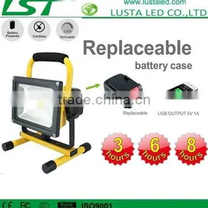 Portable LED Flood Lights Battery Replaceable IP65 12V Work Light LED Outdoor LED Rechargeable Flood Lights thumbnail-1