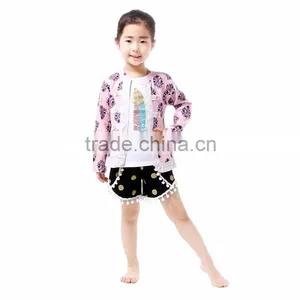 2016 Fashion Designs Wholesale Children's Boutique Clothing , Pretty Coat thumbnail-5