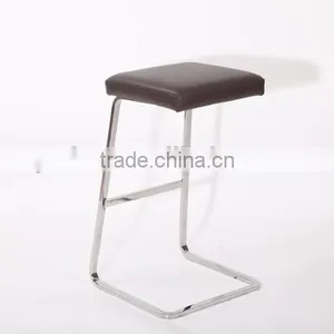 Solid Stainless Steel Frame Leather Ergonomic Four Seasons Barstool Sale thumbnail-1