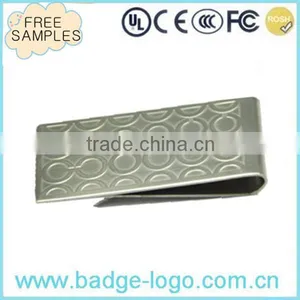 Custom New Design Laser Logo Stainless Steel Money Clip thumbnail-1