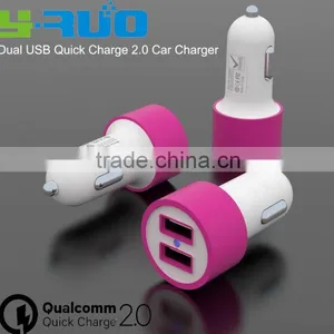 Car Accessories Dual 2 QC Ports Quick Charge Car Charger for Smart Phone With Output 5V 2.4A 9V 2A 12V 2A thumbnail-6