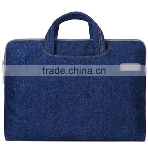 Customize Hot Selling Denim Computer Messenger Pouch Tote Case 15.4" 15.6" Laptop Shoulder Bag For HP thumbnail-3