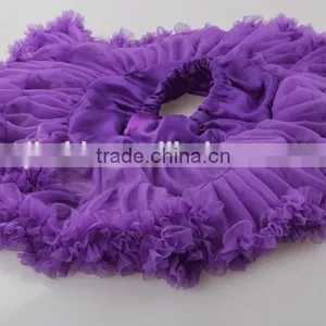 Purple Ruffled Fluffy Tutu Skirt With Bow thumbnail-3