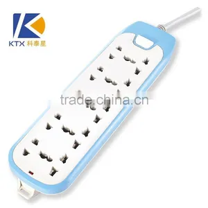 10 Way Horizontal Universal Electrical Outlet Multiple Power Socket thumbnail-1