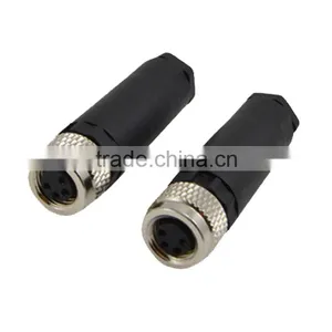 M8 4pin Male to m8 4pin Female Assembly Circular Connector thumbnail-1