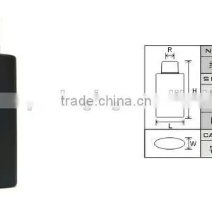 200ml Black Lotion Cream Bottle thumbnail-2