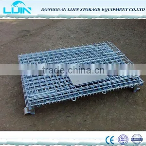 Folding Steel Wire Mesh Cage Folded Storage Container thumbnail-1