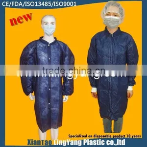 Cheap100% Polypropylene Chemical Resistant Lab Coat thumbnail-1