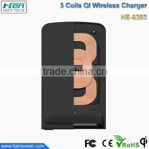 2016 Hot Sale Product Phone Holder Design 3 Coil qi Wireless Charger Stand From China Factory thumbnail-5