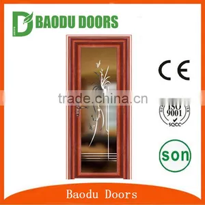 Baodu Smoked Aluminum Alloy Glass Interior Kitchen Door Design thumbnail-5