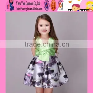 2016 New Arrived Flower Kids Beautiful Model Dresses Wholesale Price Summer Kids Dresses for Weddings thumbnail-3