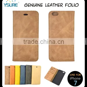 New For IPhone 7 Genuine Leather Case , For IPhone 7 Folio Case , For IPhone 7 Wallet Case thumbnail-1