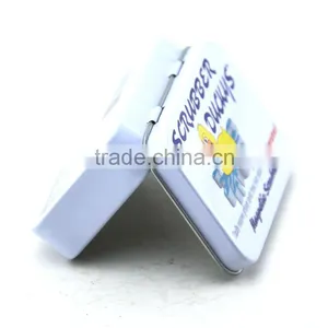 2016 Hot Wholesale Small Hinged White Tin for Mint Packaging thumbnail-3