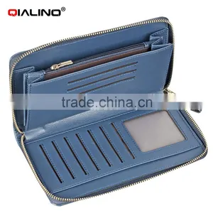 QIALINO New Long Wallet Luxury Ostrich Leather Branded Women Wallet Handbag thumbnail-2