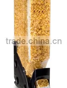 5 Gallon Food Dispenser w/ Label Holder, Continuous Flow - Black(FD-B-0203) thumbnail-3