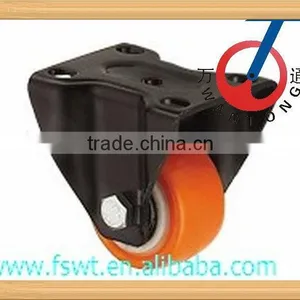 High Quality Light Duty Furniture Small PU Rigid Caster Wheel thumbnail-1