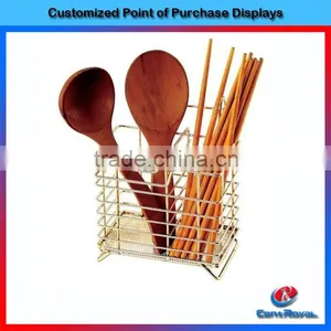 Wholesale Chrome Plating Metal Wire Kitchen Spoon Stand thumbnail-1