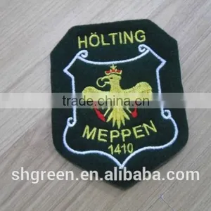 Uniform Shoulder Embroidery Emblem With Gold Metallic Thread thumbnail-1