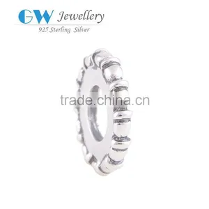 4.5 mm Large Hole 925 Sterling Silver Charms Handcrafted Sterling Silver Jewelry thumbnail-1