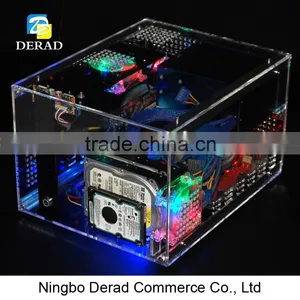 PC-C740 QDIY Deluxe Transparent Plastic Computer Case thumbnail-1