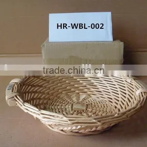 Handmade Willow Handled Fruit Basket With Round or Rectangular Shape thumbnail-2