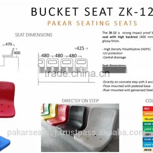 Blow Molded Plastic Stadium Seat ZK-12 thumbnail-4