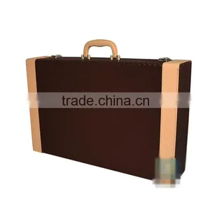 Chinese Factories Wholesale Custom High-grade PU Leather 6 Slot Wine Champagne Boxes, Brown Gift Box thumbnail-3
