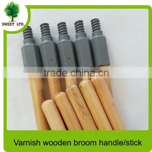 2.2*120cm Varnished Wooden Broom Handle With Plastic Thread thumbnail-2