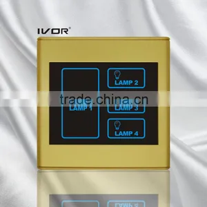 4 Gangs Lighting Touch Switch Champagne Gold (SK-T2300L4-CPG) thumbnail-1