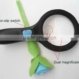 Kawachi 1.8X,5X 138mm Lens Handheld Big Magnifying Glass With LED Lights Glass Magnifier for Reading thumbnail-2