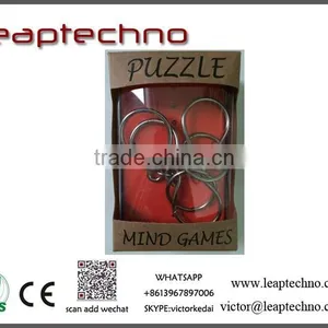 Mind Game Brain Teaser IQ Test Metal Wire Puzzles thumbnail-6