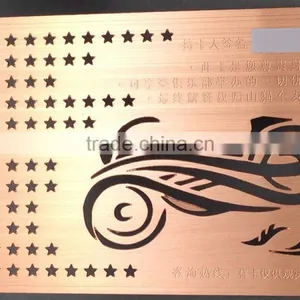 High Quality Copper Metal Card Cutting Metal Business Card With Unique Design thumbnail-3