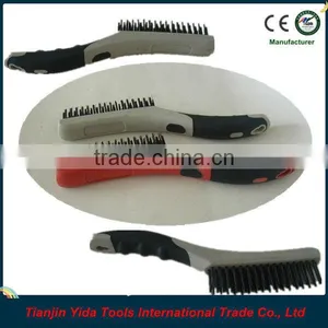 10" Two-colour Rubbery Steel Wire Brush thumbnail-1