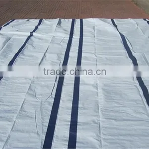 Reinforced Black Band Refugee Tarpaulin, Great Volume Relif Tent Tarpaulin, Tent Covering LDPE Tarpaulin thumbnail-3
