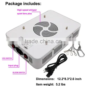 2016 Full Spectrum Led Grow Light 300W With Selectable Switch for VEG and Bloom Plants Growing Stage thumbnail-2