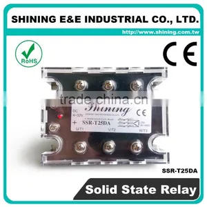 SSR-T25DA CE Approved DC To AC 3 Phase 25A Solid State Relay thumbnail-2