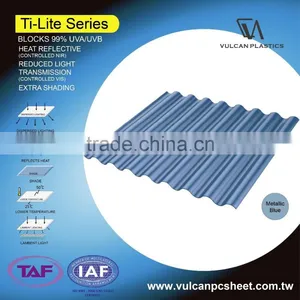 Plastic Polycarbonate Silver Laminated Sheet (Ti-Lite Metallic Blue Series) thumbnail-1