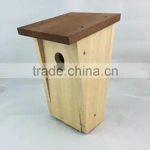 Garden Hand Painted Reclaimed Wood Decorative Bird House thumbnail-2