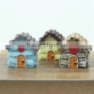 Wholesale Zakka Micro Landscape Accessories Small Wooden House 3 Color thumbnail-1